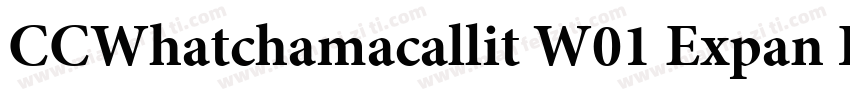 CCWhatchamacallit W01 Expan Bd字体转换